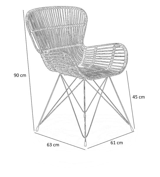 K335 rattan fotel