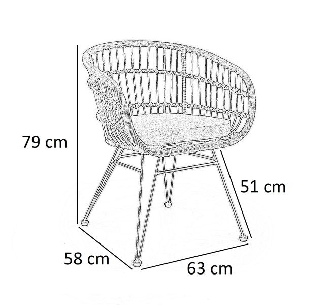 K456 rattan fotel