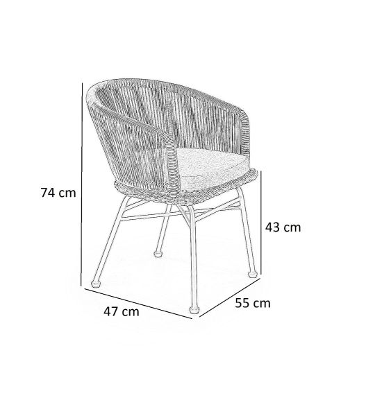 K400 rattan fotel 