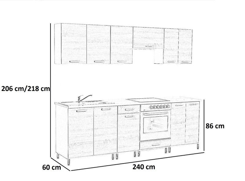 Akciós Vario konyha 240 cm