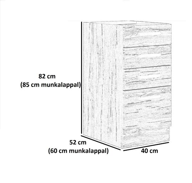 Palmi konyha 40 D 4S BB