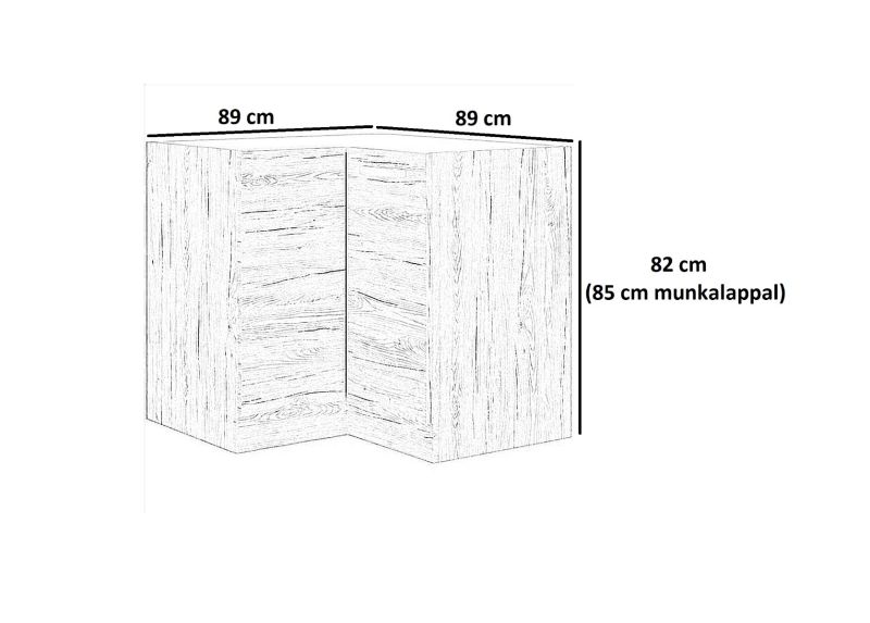 Palmi konyha 89x89 DN 1F BB