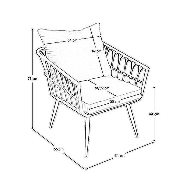 Araly kerti rattan fotel