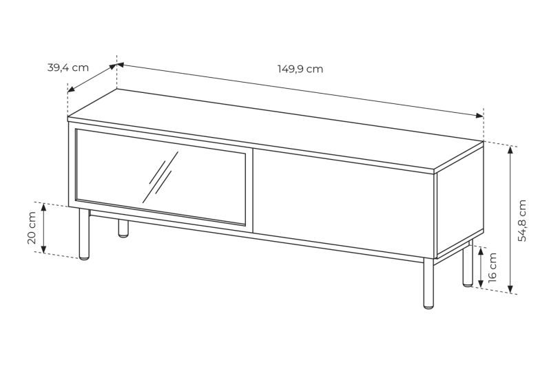 Delano 150 2D Tv állvány