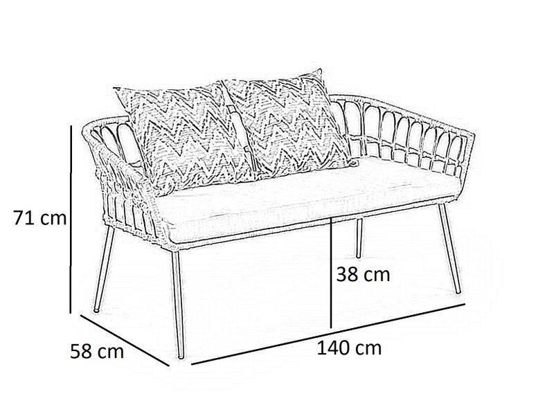 Gardena 2S kerti rattan fotel 
