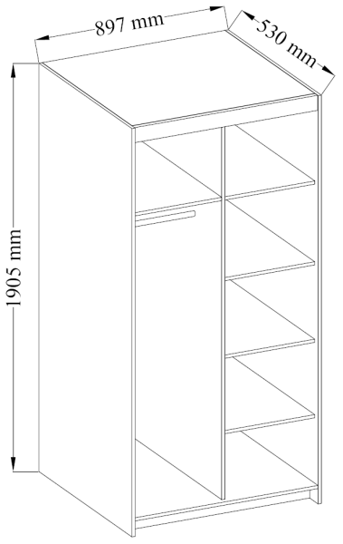 Edina gardrób 399 cm
