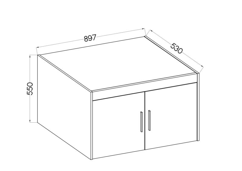 Edina gardrób 2D3S 90