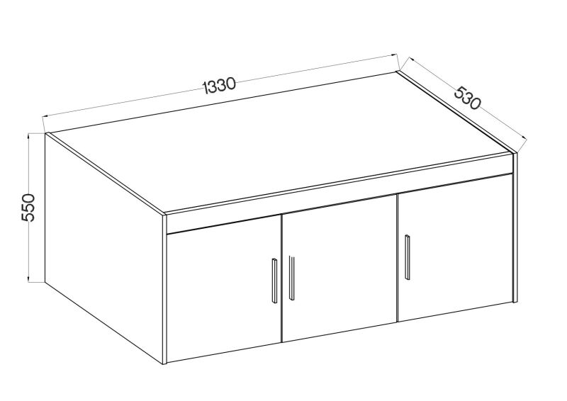Edina gardrób 3D - LUSTRO 133