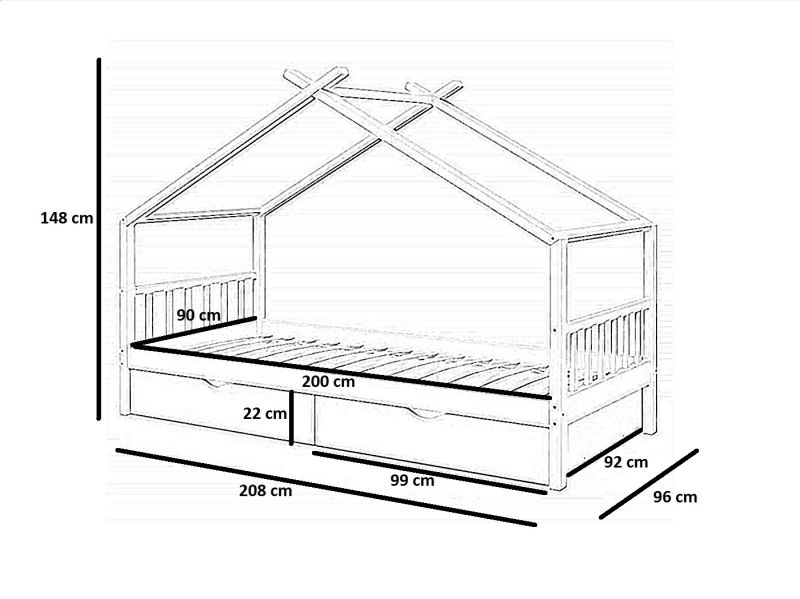Elisia modern fa ágyrács