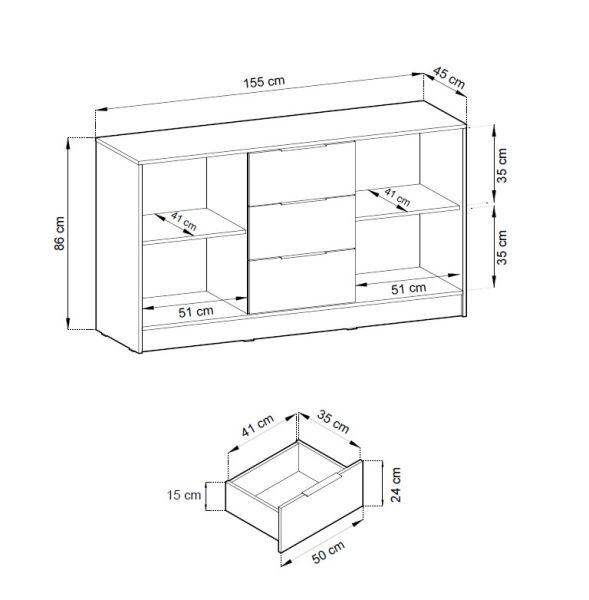 Kelly 3D komód