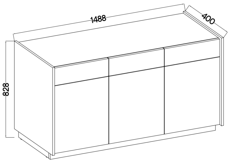 Abilen 3D3S komód