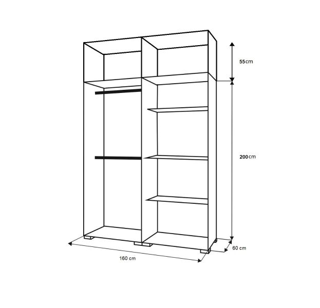 Box gardrób 160