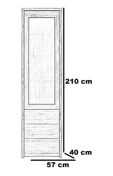 Norty Typ 4 vitrines szekrény