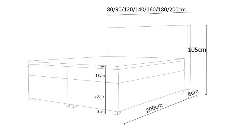 Simple boxspring ágy