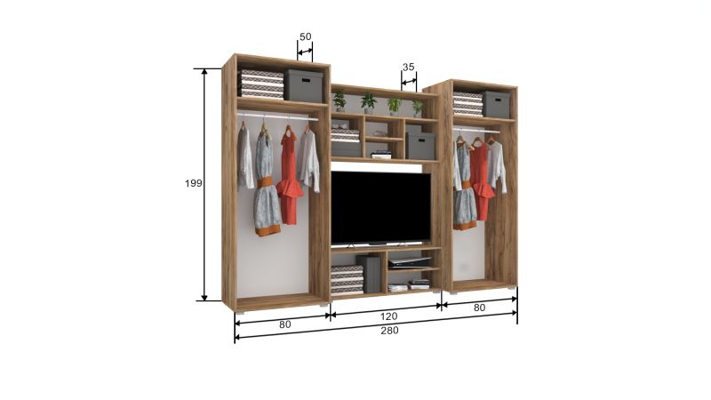 Sonic szekrénysor 280 cm I.