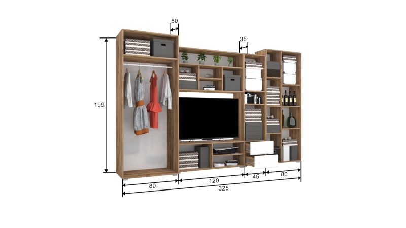 Sonic szekrénysor 325 cm I.