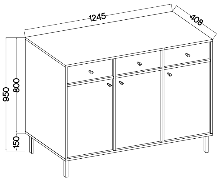 Hestia 2 3F3S komód