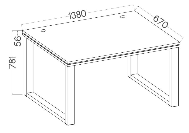 Dalva 160 asztal