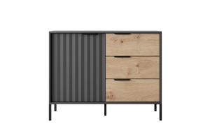 Brono black 103 1D3S komód