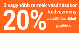 3 vagy több termék vásárlásakor 20% kedvezmény a szállítási díjból